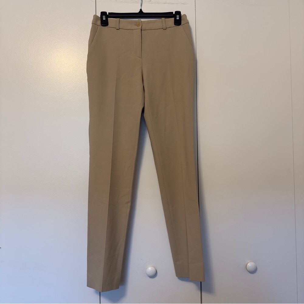 Michael Kors Tailored Straight Leg Trousers | Camel | Made in Italy